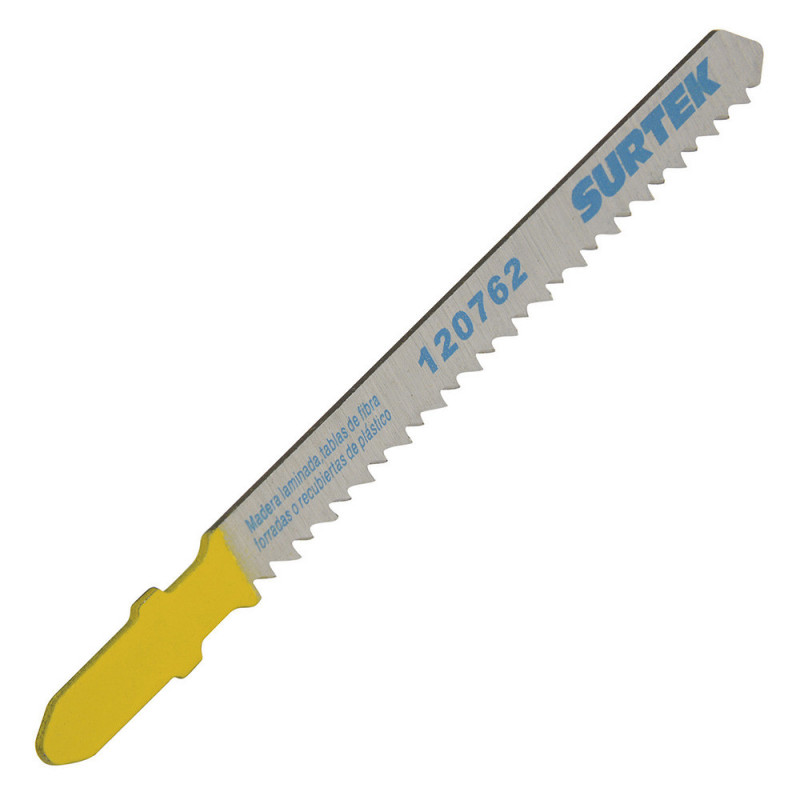 120762 SURTEK Segueta para sierra caladora 10 dientes por pulgada zanco"T" inv (5 piezas) Surtek | DIHERESA 120762 SURTEK Segueta para sierra caladora 10 dientes por pulgada zanco"T" inv (5 piezas) Surtek | DIHERESA