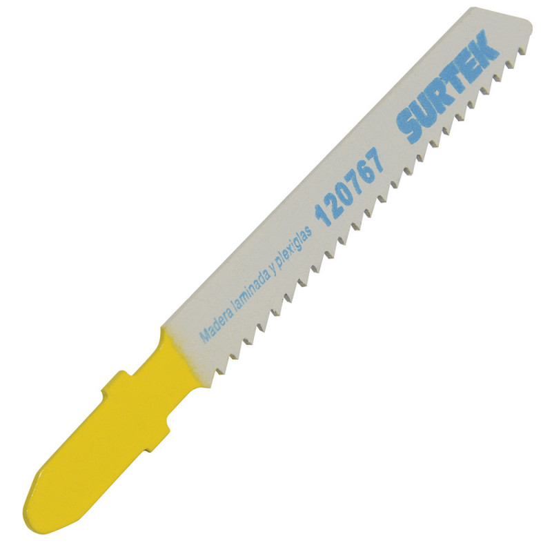 120767 SURTEK Segueta para sierra caladora 12 dientes por pulgada zanco"T" (5 piezas) Surtek | DIHERESA 120767 SURTEK Segueta para sierra caladora 12 dientes por pulgada zanco"T" (5 piezas) Surtek | DIHERESA