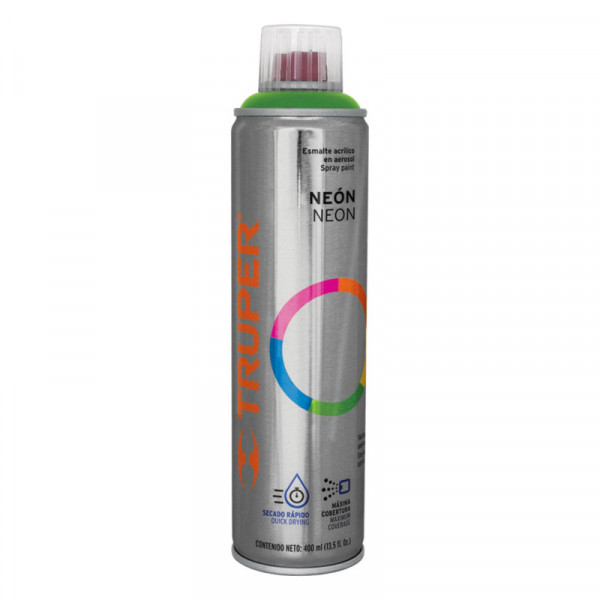 PAF-VE Pintura (Esmalte acrílico) en aerosol, fluorescente, verde TRUPER | DIHERESA