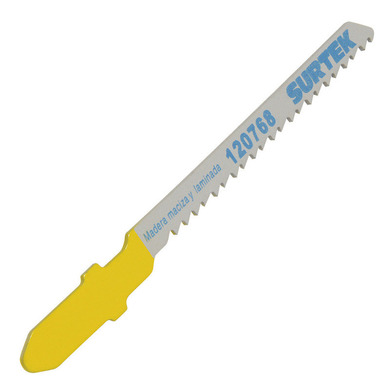 120768 SURTEK Segueta para sierra caladora 12 dientes por pulgada zanco"T" (5 piezas) Surtek | DIHERESA 120768 SURTEK Segueta para sierra caladora 12 dientes por pulgada zanco"T" (5 piezas) Surtek | DIHERESA