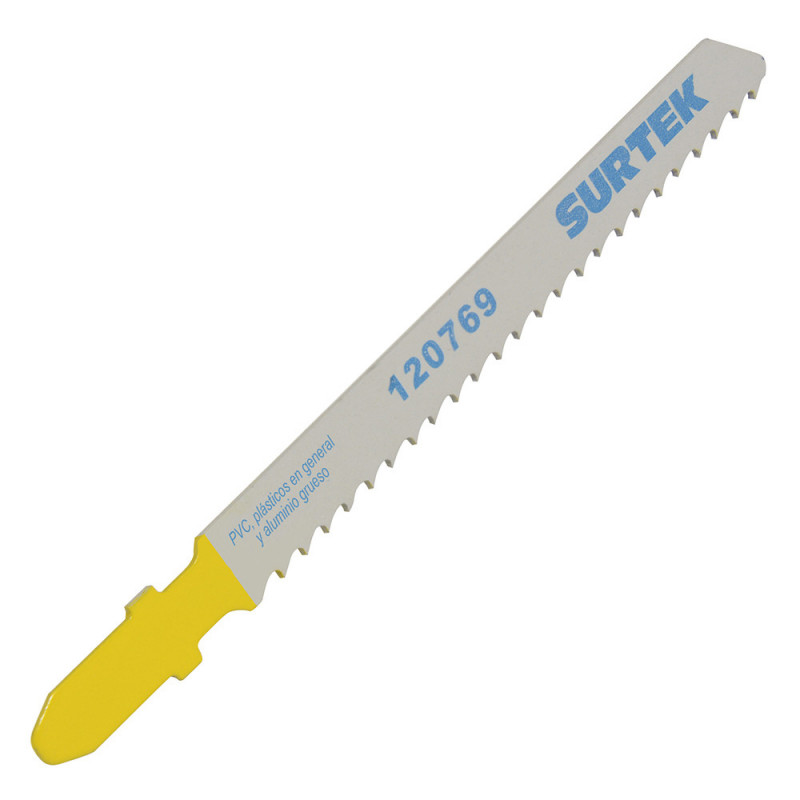 120769 SURTEK Segueta para sierra caladora 8 dientes por pulgada zanco"T" (5 piezas) Surtek | DIHERESA 120769 SURTEK Segueta para sierra caladora 8 dientes por pulgada zanco"T" (5 piezas) Surtek | DIHERESA