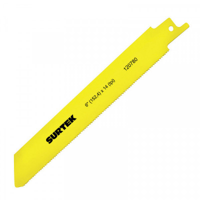 120780 SURTEK Segueta para sierra sable 6" x 14 dientes por pulgada (2 piezas) Surtek | DIHERESA