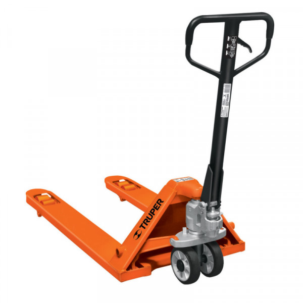 PAT-2HU Patín traspaleta 2 ton.ruedas delanteras de PU,traseras hule TRUPER | DIHERESA