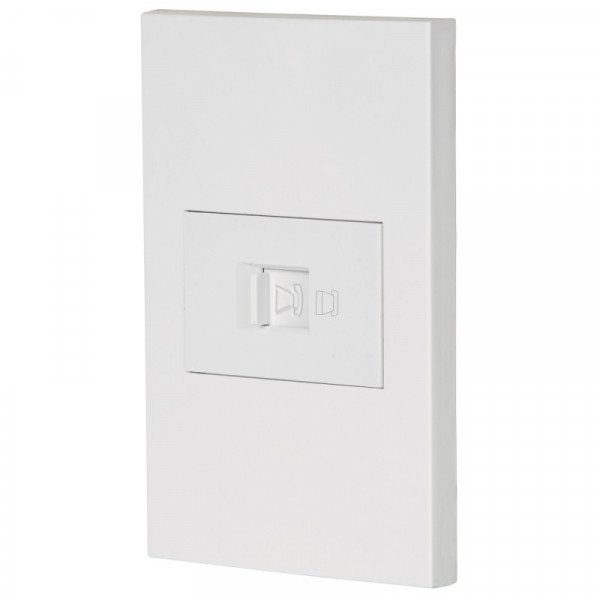 PA-TE-EB Placa armada con toma para teléfono, 1.5mod, Española,blanco TRUPER | DIHERESA
