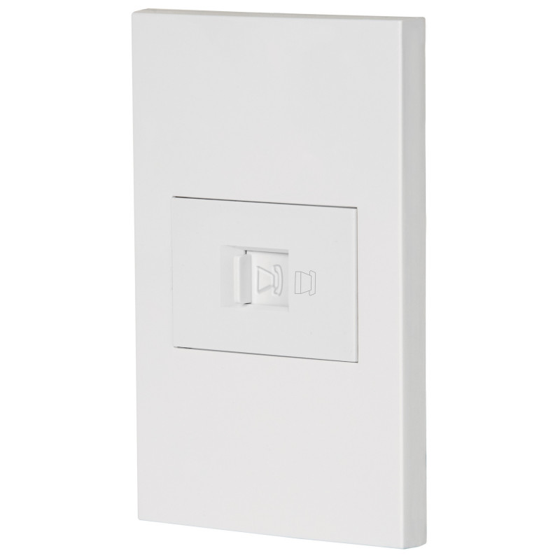 PA-TE-EB Placa armada con toma para teléfono, 1.5mod, Española,blanco TRUPER | DIHERESA