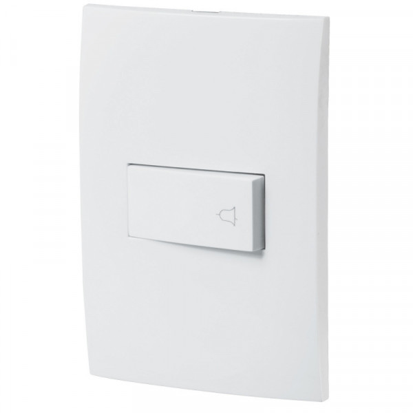 PA-TI-OB Placa armada con timbre, línea Oslo, color blanco TRUPER | DIHERESA