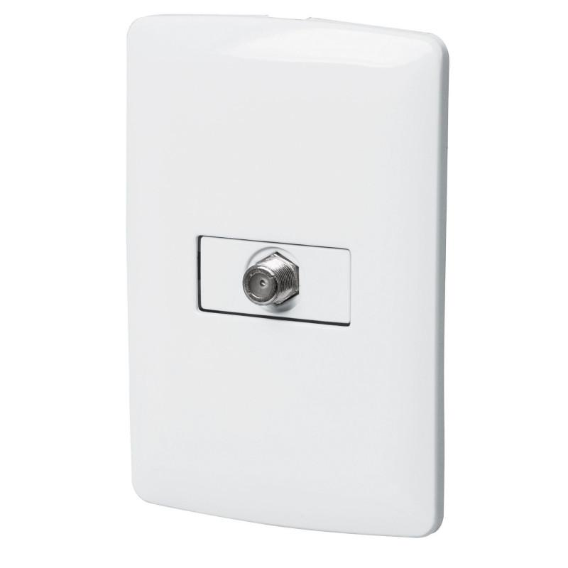 PA-TV-IB Placa armada con entrada TV, línea Italiana, color blanco TRUPER | DIHERESA PA-TV-IB Placa armada con entrada TV, línea Italiana, color blanco TRUPER | DIHERESA