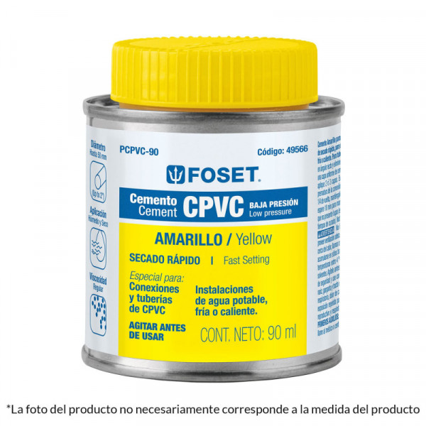 PCPVC-500 Cemento para CPVC, bote 500 ml TRUPER | DIHERESA