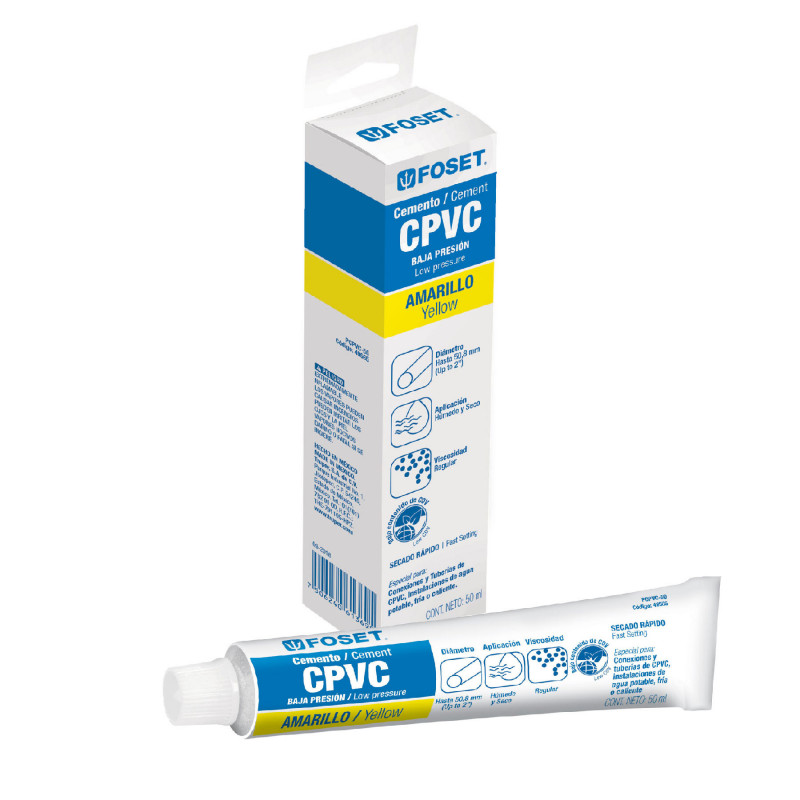 PCPVC-50 Cemento para CPVC, tubo 50 g TRUPER | DIHERESA PCPVC-50 Cemento para CPVC, tubo 50 g TRUPER | DIHERESA