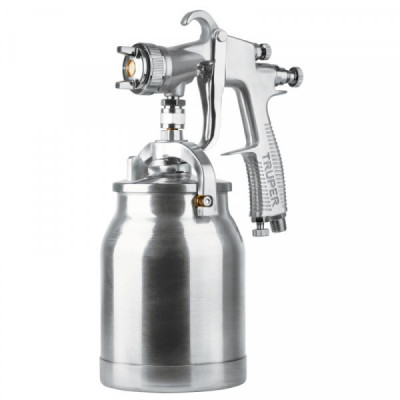 PIPI-330 Pistola p/pintar succión HVLP, vaso alum, boquilla 1.4mm TRUPER | DIHERESA