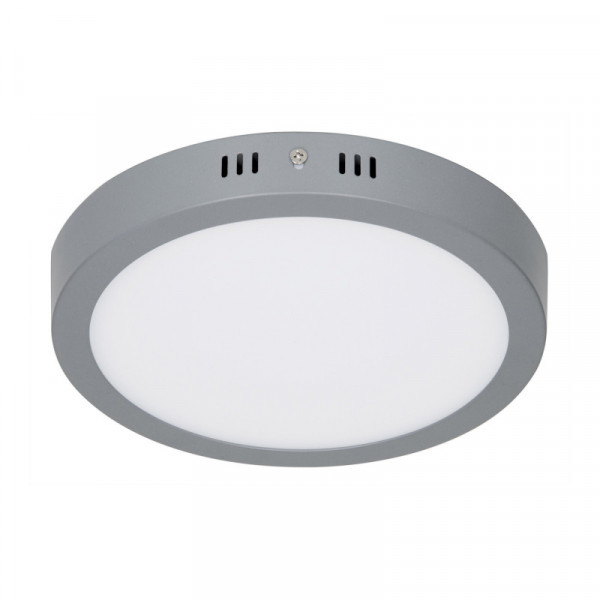 PLA-216L Plafón redondo, moderno, 18 W, 6500K, LED, gris TRUPER | DIHERESA