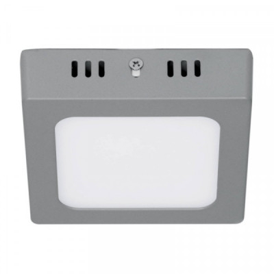 PLA-218L Plafón cuadrado, moderno, 6 W, 6500 K, LED, gris TRUPER | DIHERESA