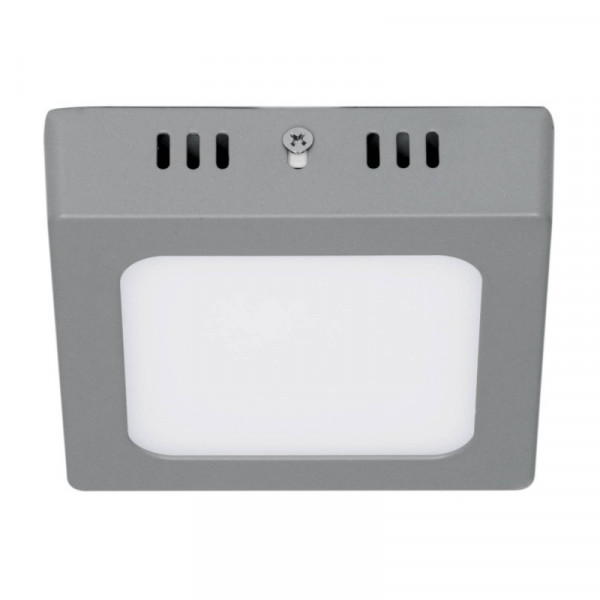 PLA-218L Plafón cuadrado, moderno, 6 W, 6500 K, LED, gris TRUPER | DIHERESA