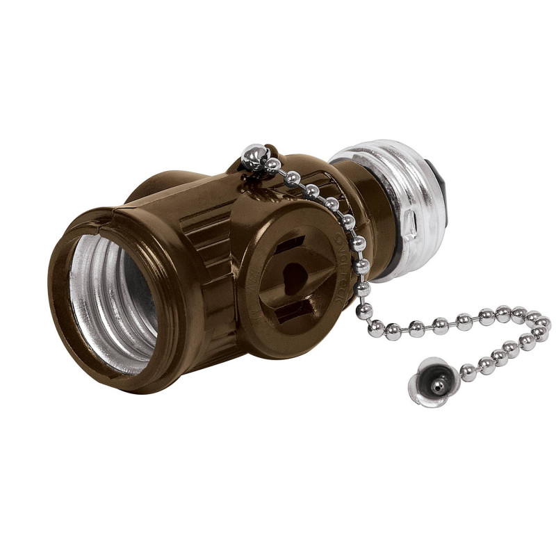 POBA-16 Portalámpara de baquelita, cadena y doble contacto, Volteck TRUPER | DIHERESA POBA-16 Portalámpara de baquelita, cadena y doble contacto, Volteck TRUPER | DIHERESA