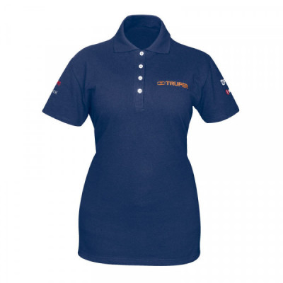 POL-AD-G Playera tipo polo, azul, para dama, talla grande TRUPER | DIHERESA