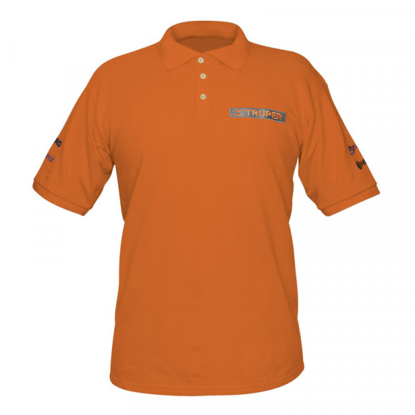 POL-NC-XXG Playera tipo polo, naranja, para caballero, talla XX-Grande TRUPER | DIHERESA
