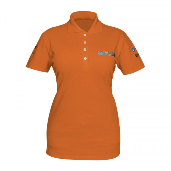 POL-ND-G Playera tipo polo, naranja, para dama, talla grande TRUPER | DIHERESA