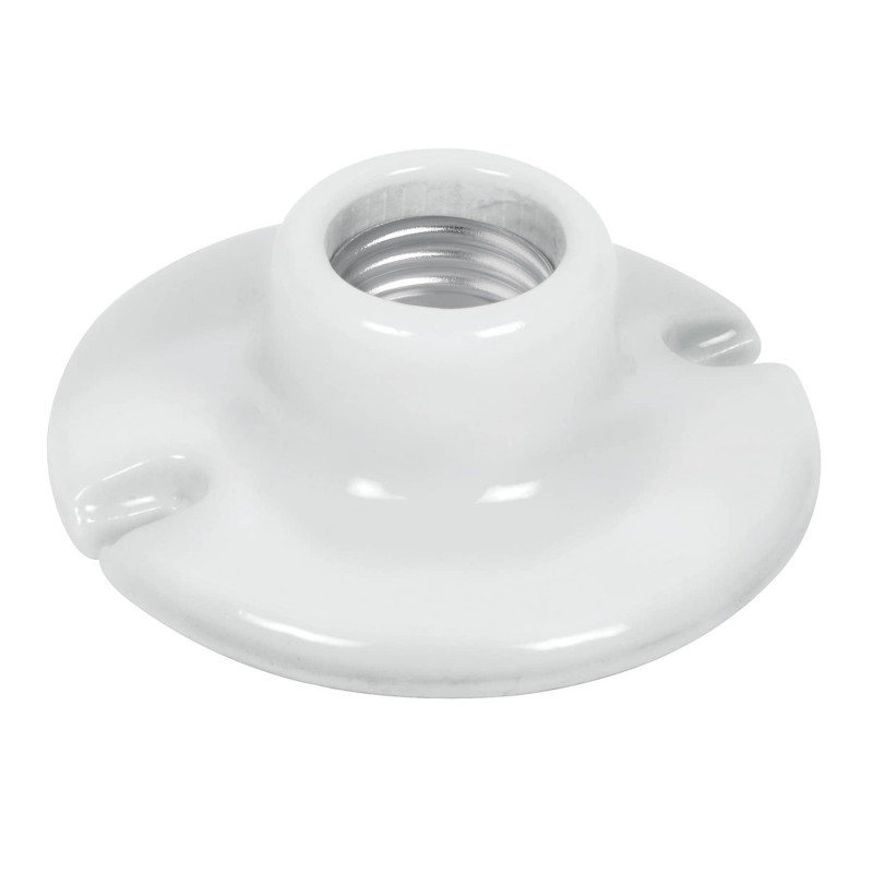 POPO-15 Portalámpara de porcelana, 3-1/2', circular, Volteck TRUPER | DIHERESA