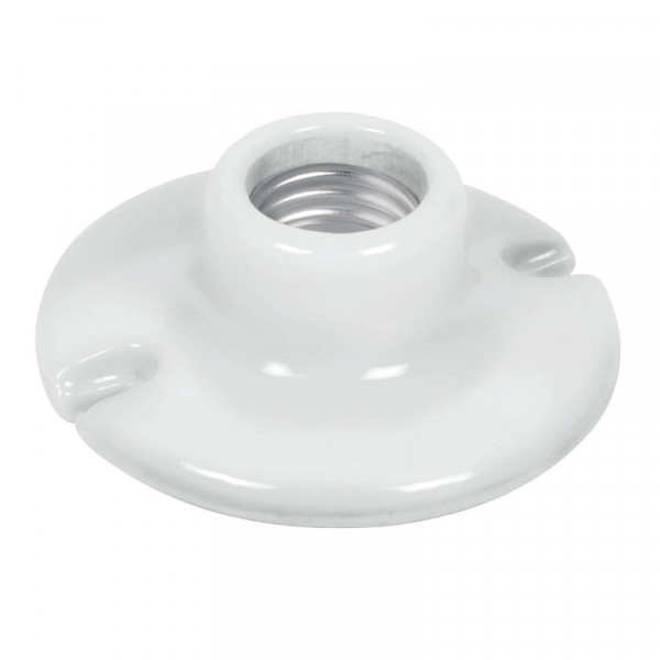POPO-15 Portalámpara de porcelana, 3-1/2', circular, Volteck TRUPER | DIHERESA