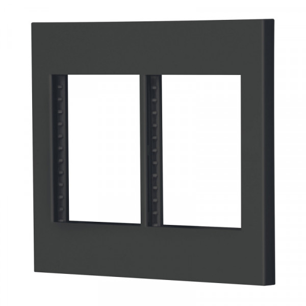 PP6M-EN Placa 6 módulos, línea Española, color negro TRUPER | DIHERESA