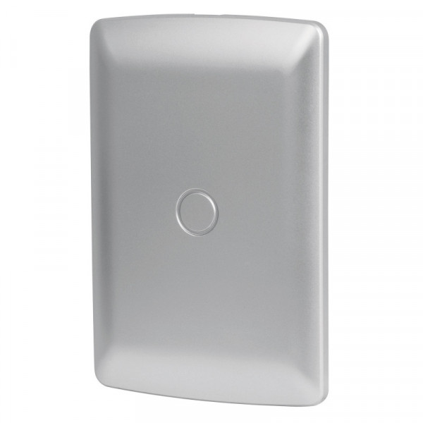 PPC-IP Placa de ABS ciega, linea italiana, color plata TRUPER | DIHERESA