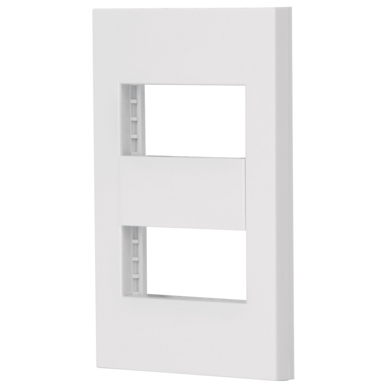 PPDO-EB Placa 2 módulos + tapón ciego, línea Española, color blanco TRUPER | DIHERESA PPDO-EB Placa 2 módulos + tapón ciego, línea Española, color blanco TRUPER | DIHERESA