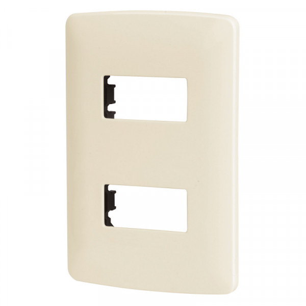 PPDO-I Placa 2 módulos de ABS, línea Italiana, color marfil TRUPER | DIHERESA