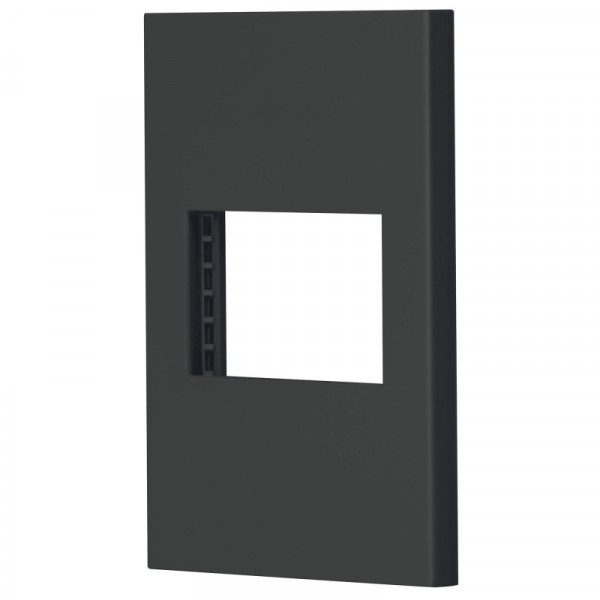 PPSE15-EN Placa 1 módulo, tamaño 1.5, línea Española, color negro TRUPER | DIHERESA