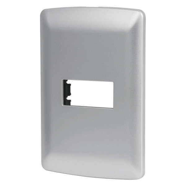PPSE-IP Placa 1 módulo de ABS, línea italiana, color plata TRUPER | DIHERESA
