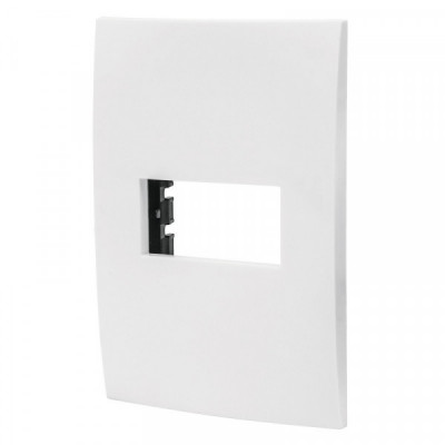 PPSE-OB Placa 1 módulo de ABS, línea Oslo, color blanco TRUPER | DIHERESA