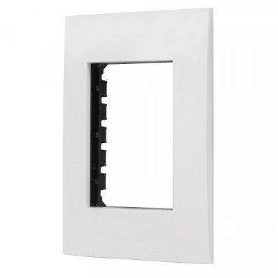 PPTR-OB Placa 3 módulos de ABS, línea Oslo, color blanco TRUPER | DIHERESA