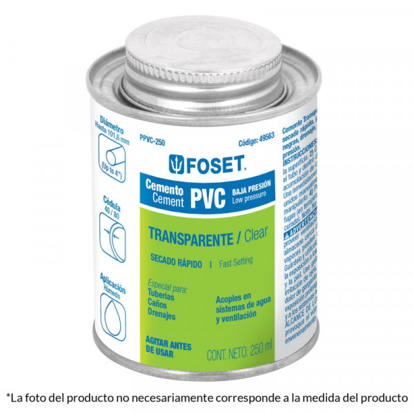 PPVC-250 Cemento para PVC, bote 250 ml TRUPER | DIHERESA