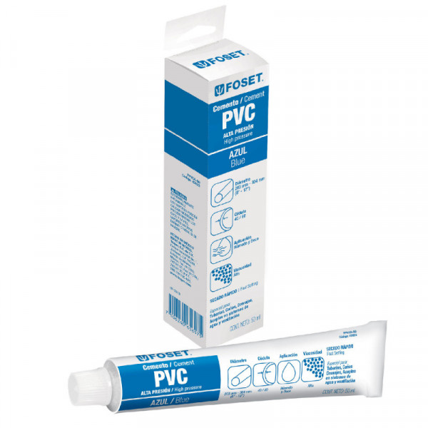 PPVCA-50 Cemento azul para PVC, hasta 12', tubo 50 g TRUPER | DIHERESA
