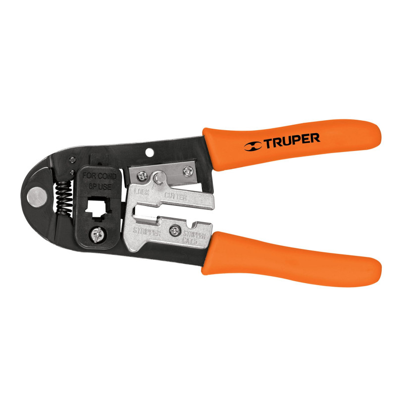 PRJ-45 Pinza ponchadora, módulos intercambiables, cables RJ-45 TRUPER | DIHERESA PRJ-45 Pinza ponchadora, módulos intercambiables, cables RJ-45 TRUPER | DIHERESA