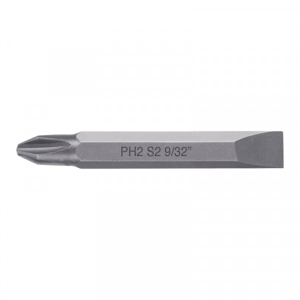 PUDE-4202 Puntas para desarmador dobles, PH2, plana 9/32',largo 2-3/8' TRUPER | DIHERESA