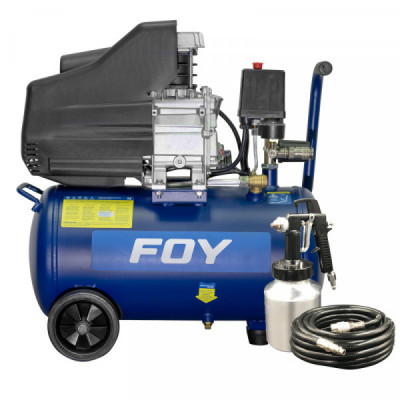 COMP325K FOY Compresor 1.5HP 25L con pistola y manguera