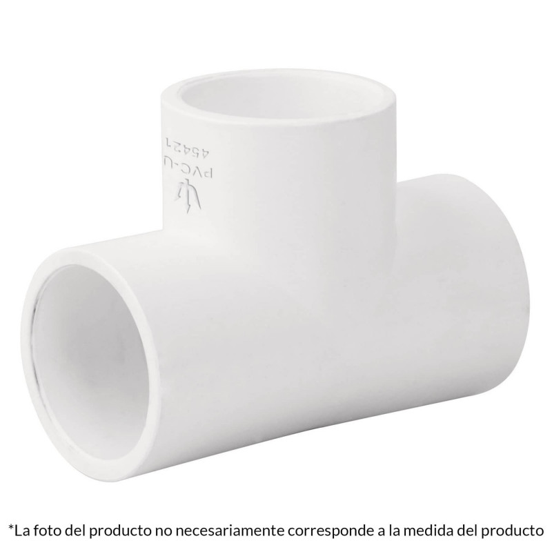 PVC-763 Tee sencilla de PVC, 1' TRUPER | DIHERESA PVC-763 Tee sencilla de PVC, 1' TRUPER | DIHERESA