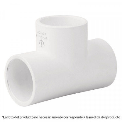 PVC-766 Tee sencilla de PVC, 2' TRUPER | DIHERESA