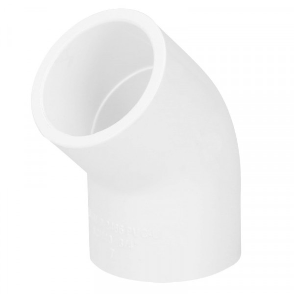 PVC-862 Codo 45° de PVC, 3/4' TRUPER | DIHERESA