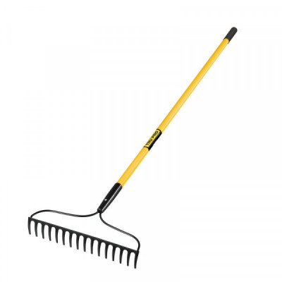 R-16AMF Rastrillo jardinero, 16 dientes, mango 60 pulgadas  fibra de vidrio TRUPER