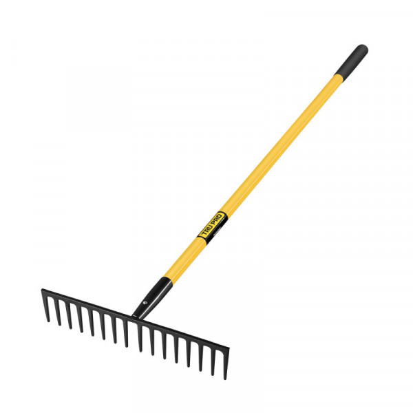 R-16MF Rastrillo reforzado, 16 dientes, mango 60' fibra de vidrio TRUPER | DIHERESA