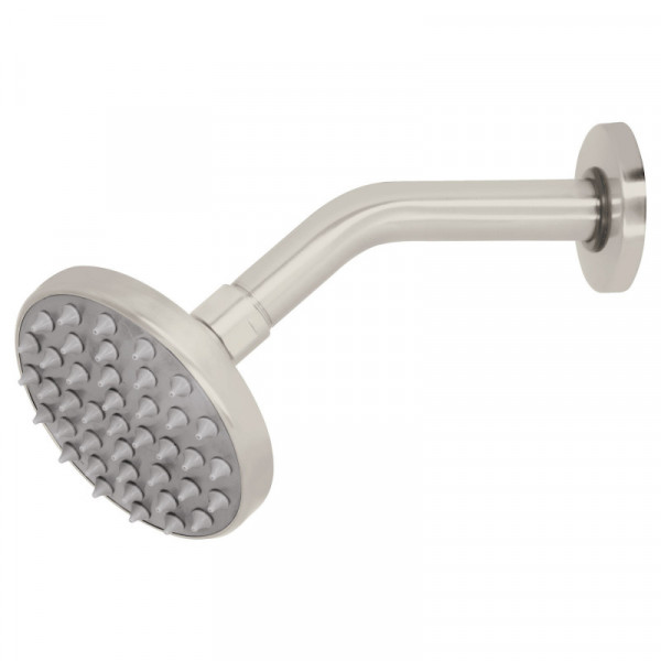 R-204N Regadera de latón, 4', con brazo, satinado, Element TRUPER | DIHERESA