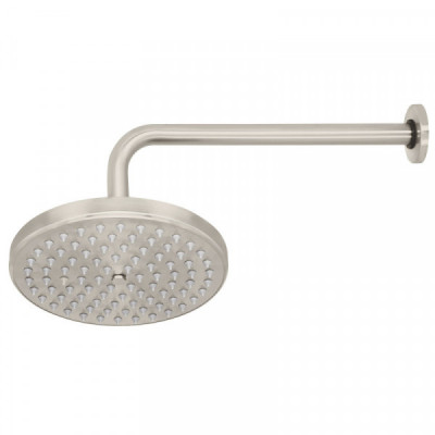 R-208N Regadera de latón, 8', con brazo, satinado, Element TRUPER | DIHERESA
