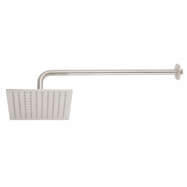 R-308N Regadera acero inoxidable, 8', con brazo, satinado, Riviera TRUPER | DIHERESA