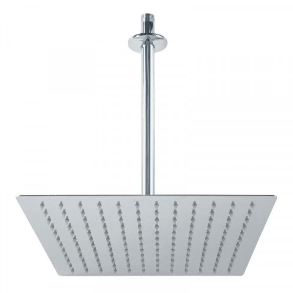 R-312 Regadera acero inoxidable, 12', con brazo, cromado, Riviera TRUPER | DIHERESA