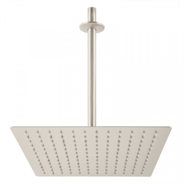 R-312N Regadera acero inoxidable, 12', con brazo, satinado, Riviera TRUPER | DIHERESA