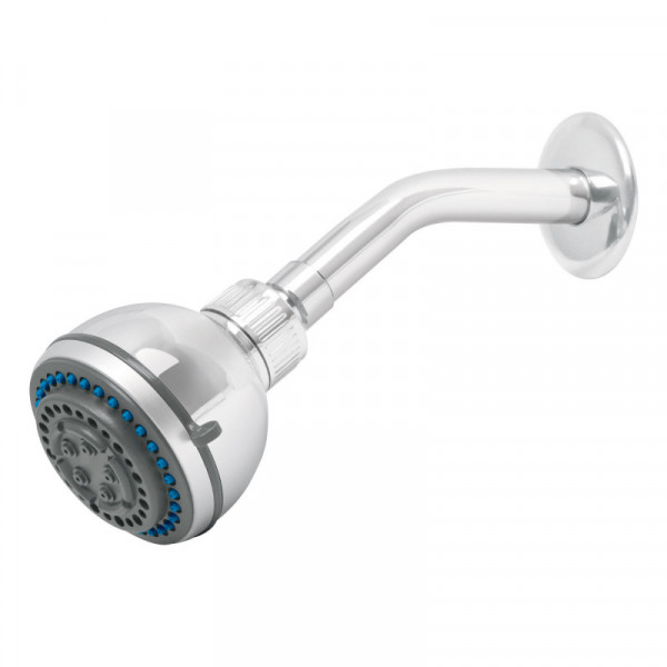 R-508 Regadera plástica, 5 funciones, con brazo, Aqua TRUPER | DIHERESA