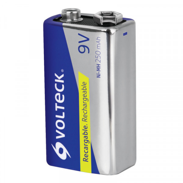 RE-9V2 Pila recargable, uso general, 9 V, 250 mAh, 1 pieza TRUPER | DIHERESA