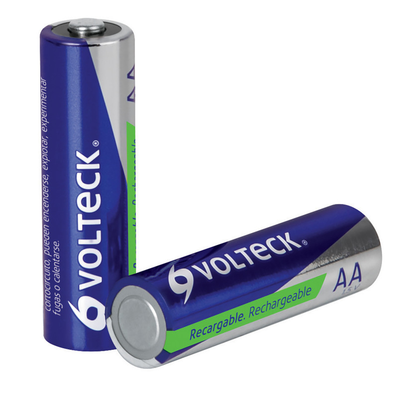 RE-AA Pilas recargables, larga duración, AA, 2,500 mAh, 2 piezas TRUPER | DIHERESA RE-AA Pilas recargables, larga duración, AA, 2,500 mAh, 2 piezas TRUPER | DIHERESA