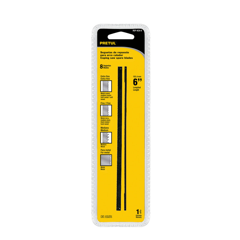 REP-ACA-6 Repuesto de segueta para ACA-6 , blister con 8 pzas TRUPER | DIHERESA REP-ACA-6 Repuesto de segueta para ACA-6 , blister con 8 pzas TRUPER | DIHERESA